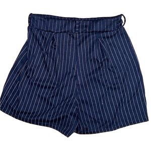 Nasty Gal Navy Blue Pinstriped mini shorts size 4